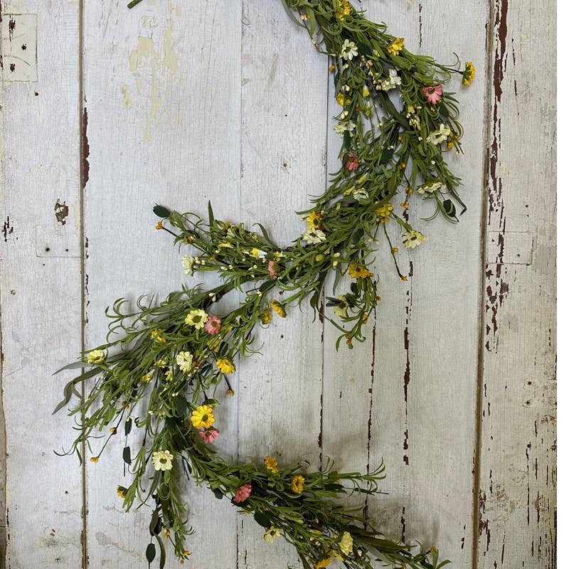 Mixed Spring Flower Garland, 64 inch