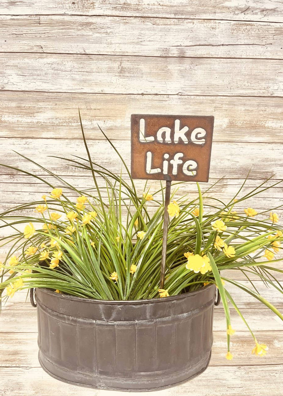 Lake Life Plant Stake Plaque Nautical Lake Garden