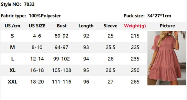 Ruffle Sleeve Tiered Flowy Dress