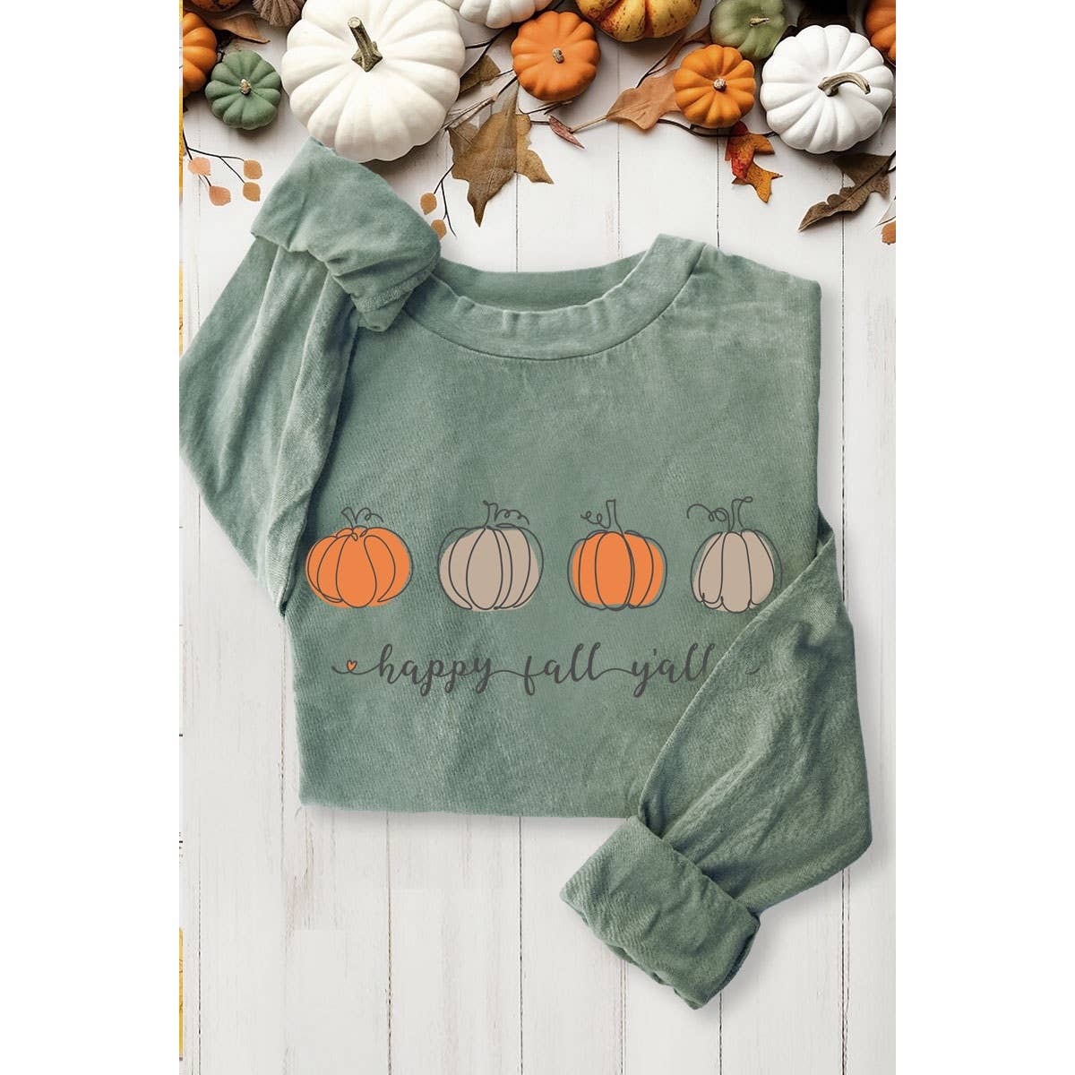 HAPPY FALL YALL MINERAL GRAPHIC LS