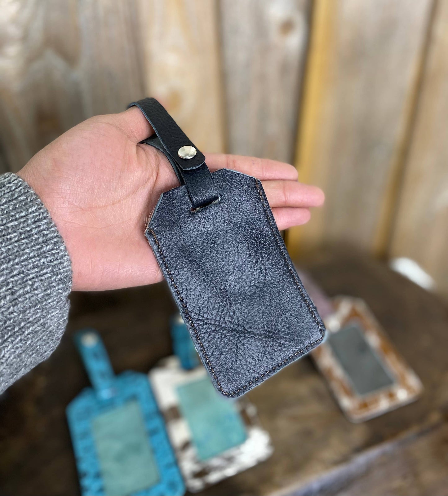 Leather & Cowhide Luggage Tag