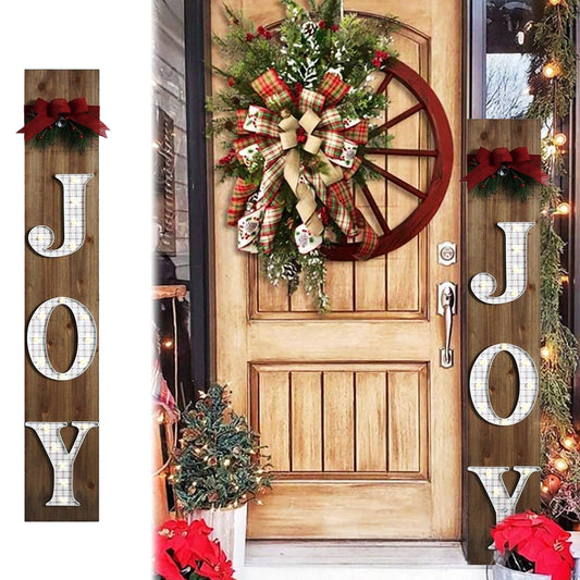 Pre-lit Joy Christmas LED Sign for Front Porch