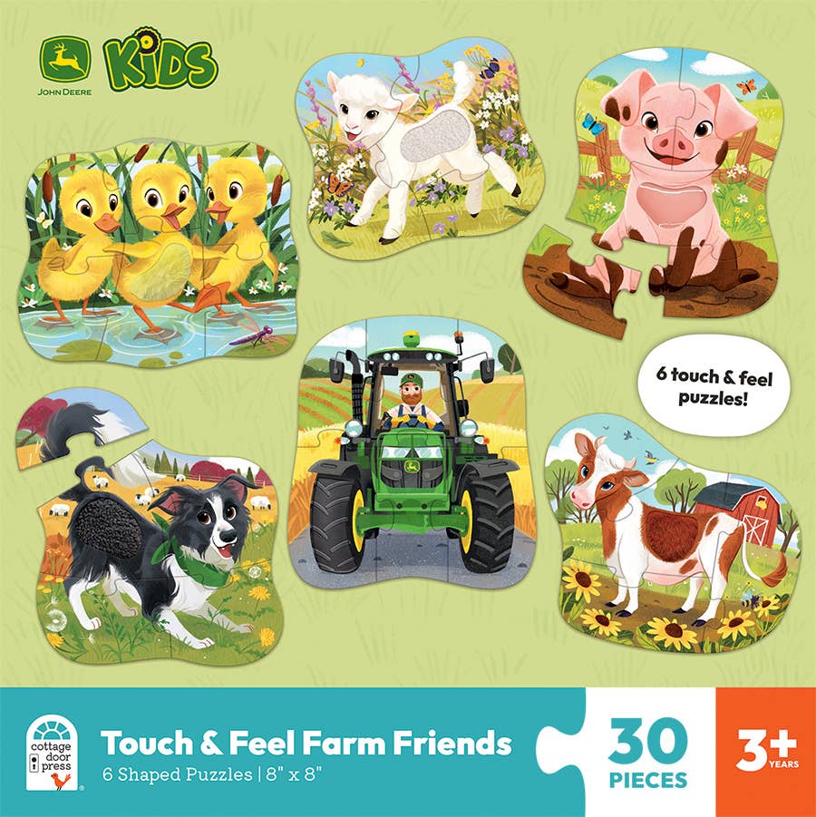 John Deere Farm Friends – 6 Touch & Feel Puzzles for Kids