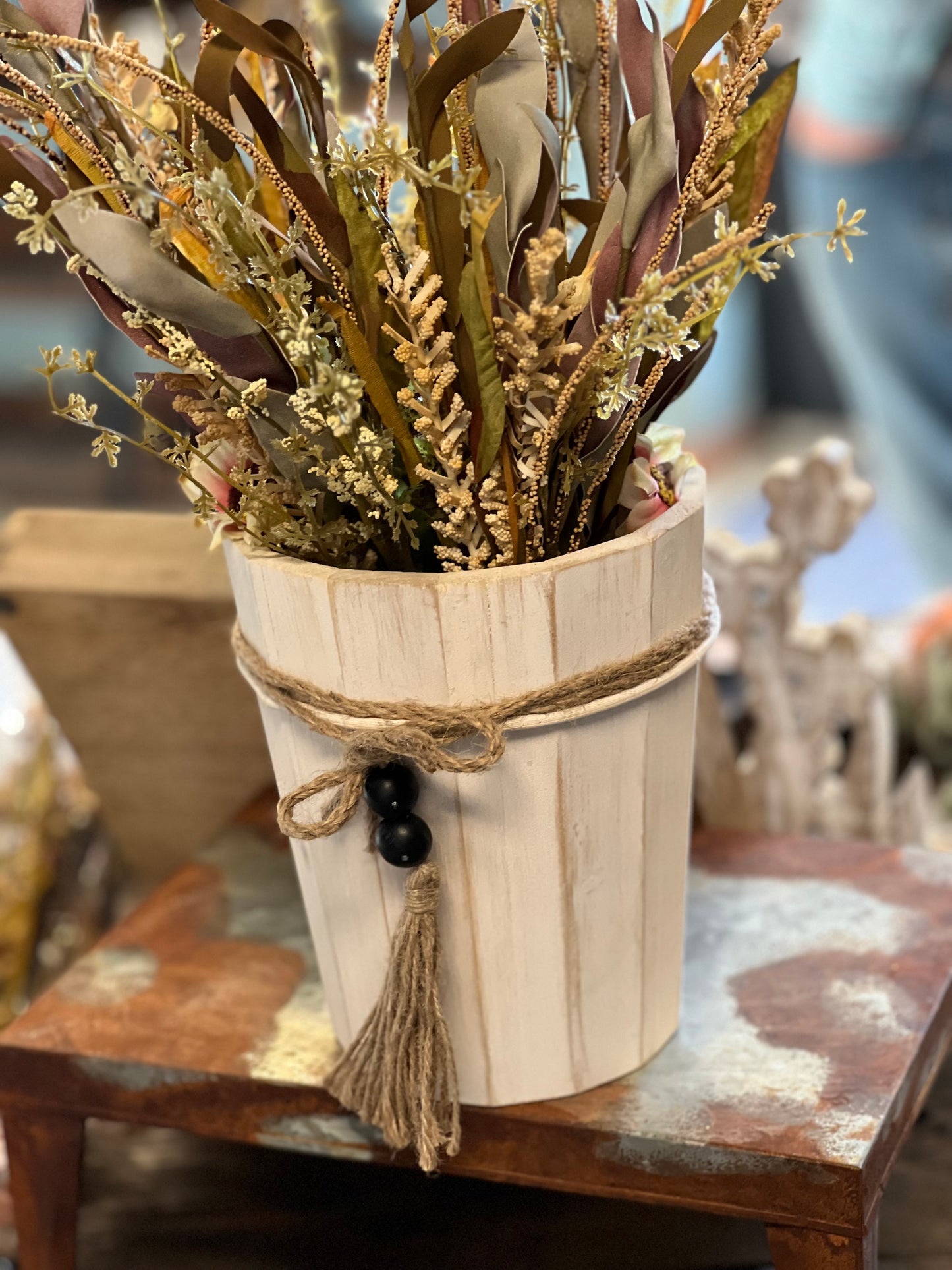 White Wooden Container