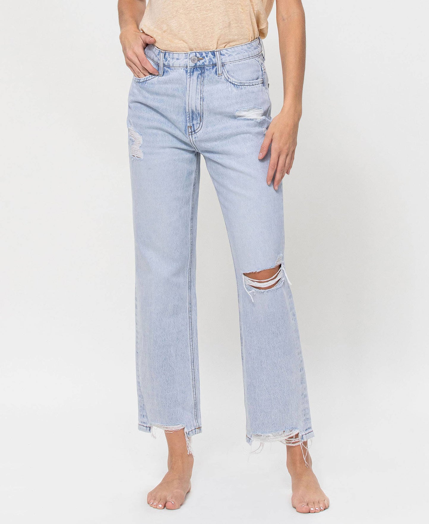 HIGH RISE VINTAGE CROP BOYFRIEND JEANS