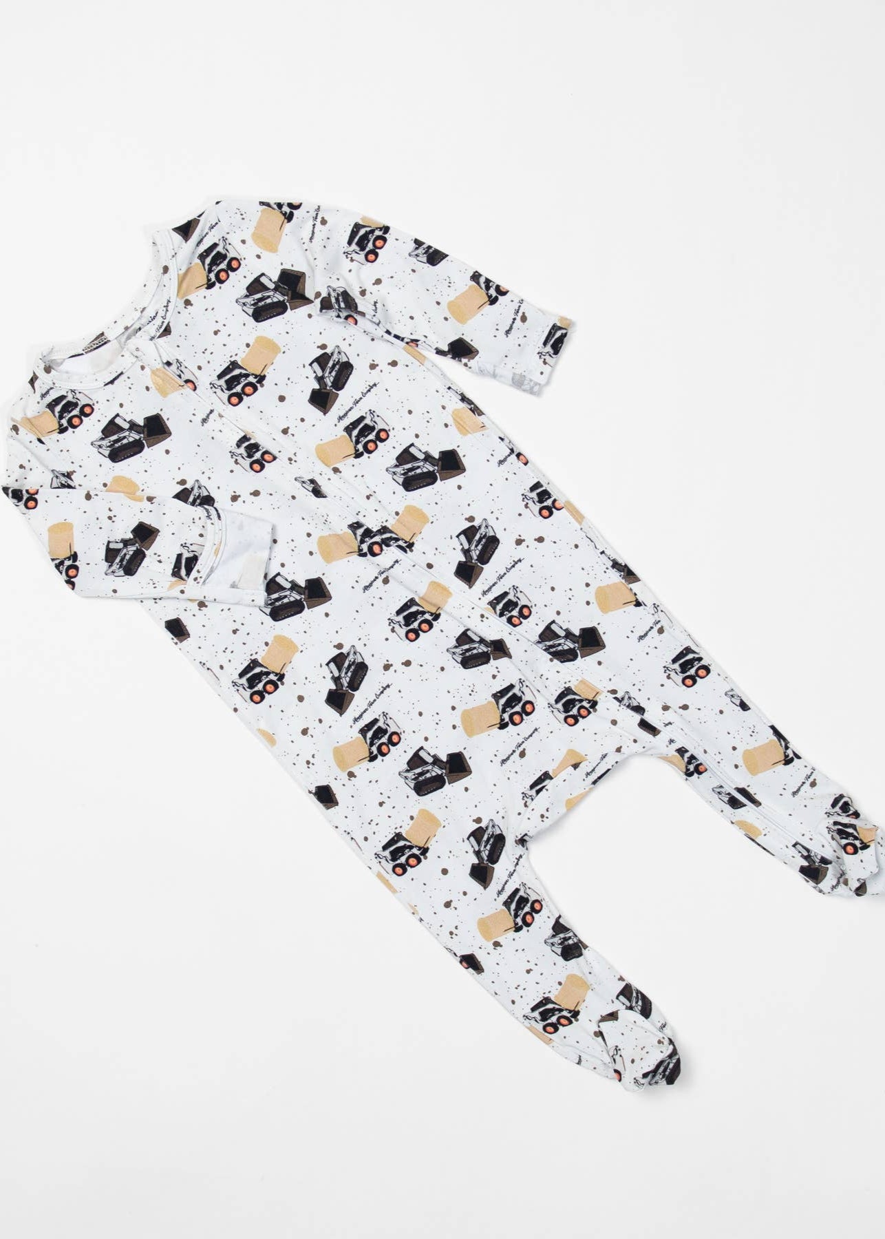 Skid Loader Bamboo Footed Pajamas