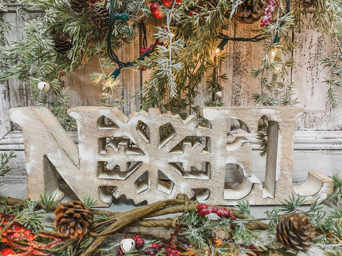 Noel Wooden Sign 15.5x5in