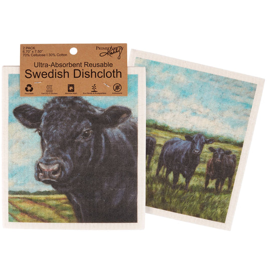 Angus Cows Swedish Dishcloth Set