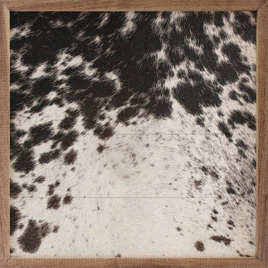 Black Cowhide: 12 x 12 x 1.5