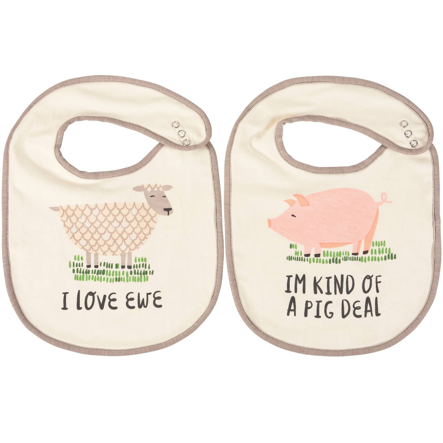 I Love Ewe Bib Set