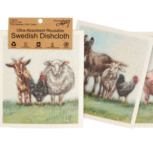 Farm Family Swedish Dishdloth Set