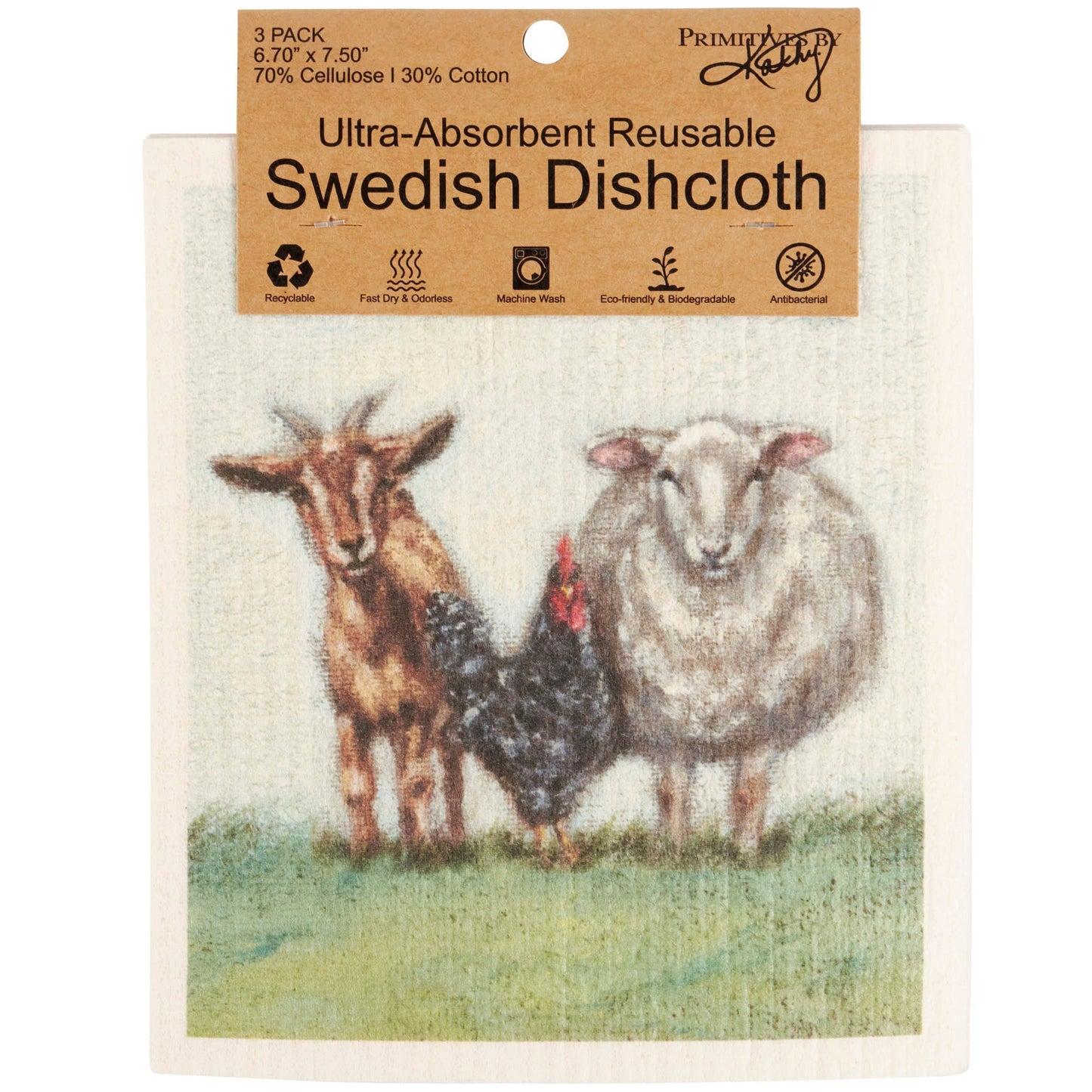 Farm Family Swedish Dishdloth Set