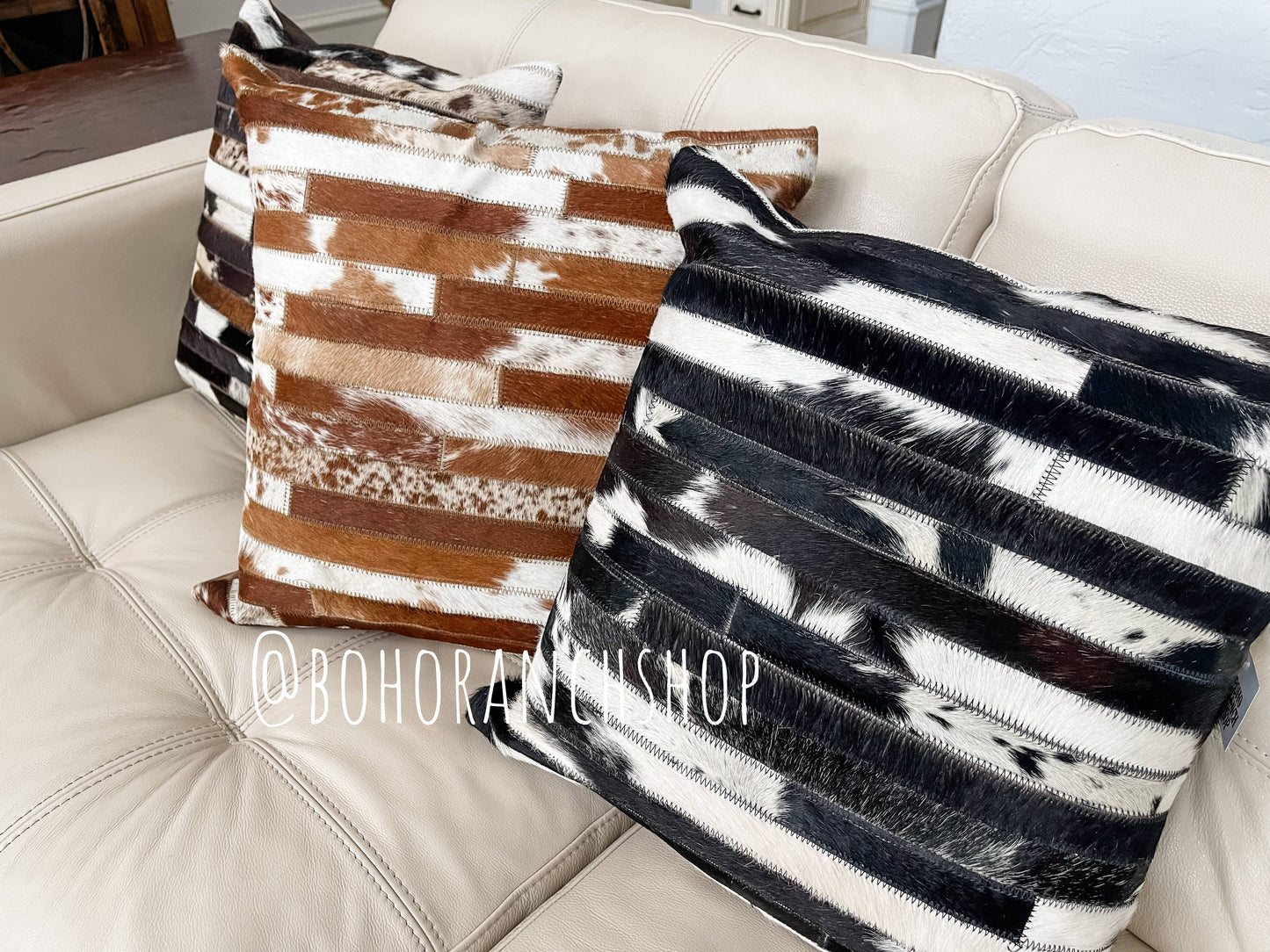 Western Cowhide Pillow Cover