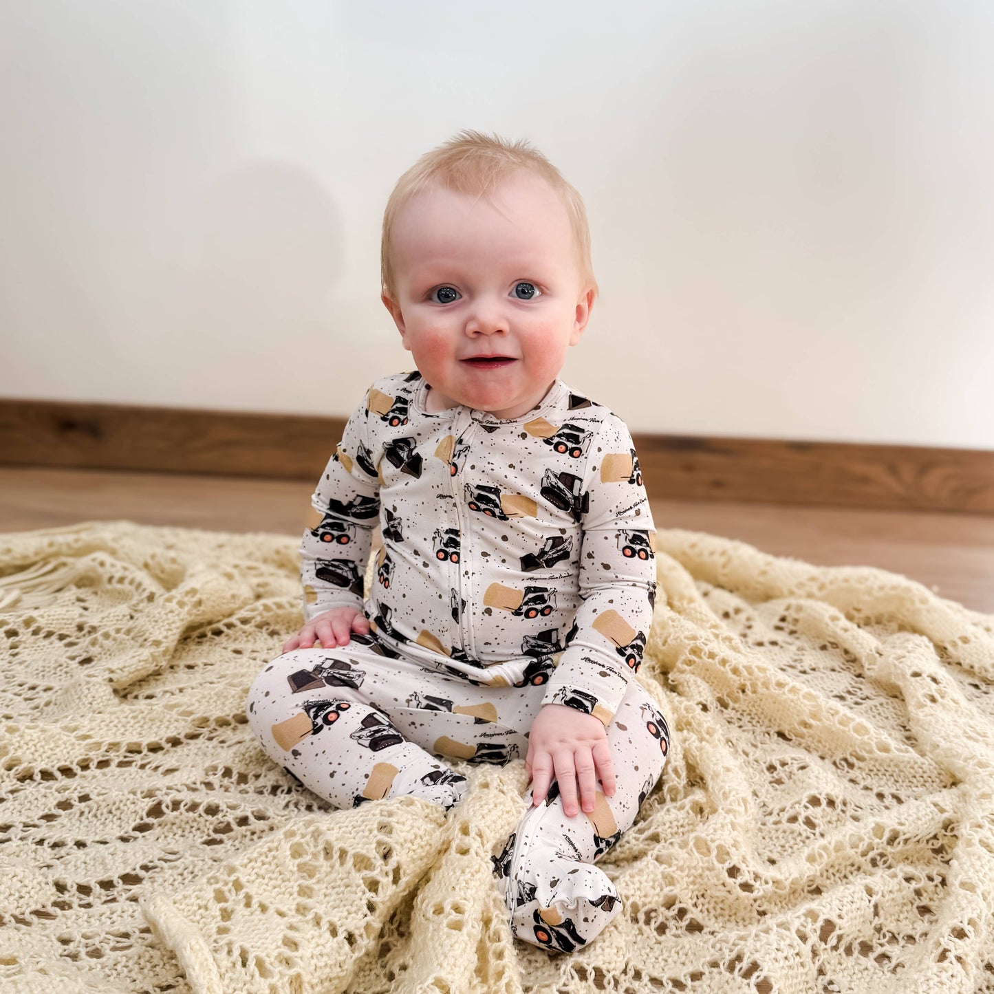 Skid Loader Bamboo Footed Pajamas