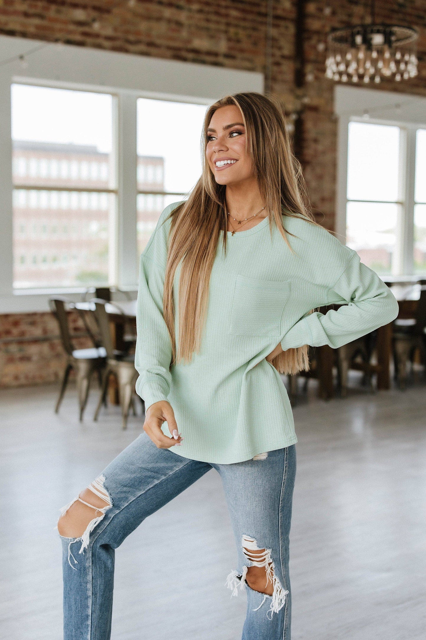 Maisey Ribbed Long Sleeve Top