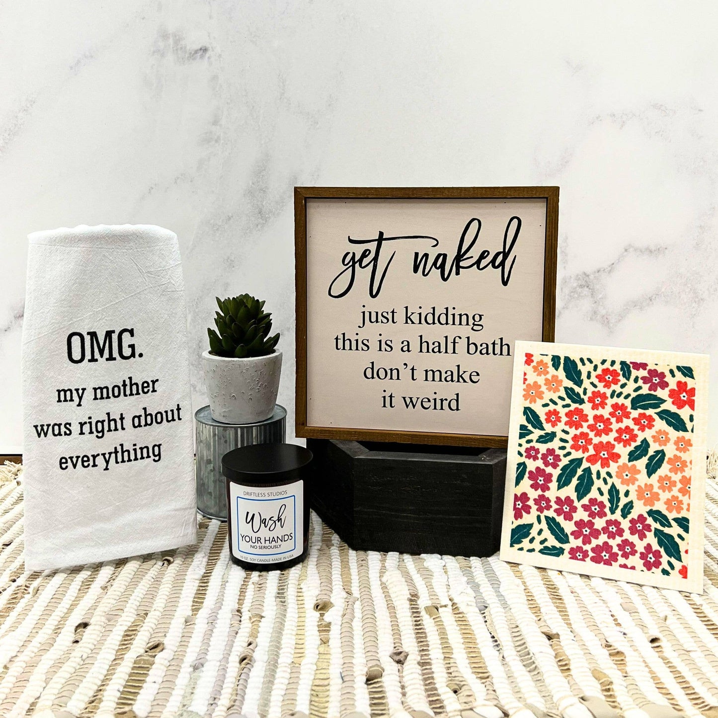 Flower Patterned Swedish Dishcloths