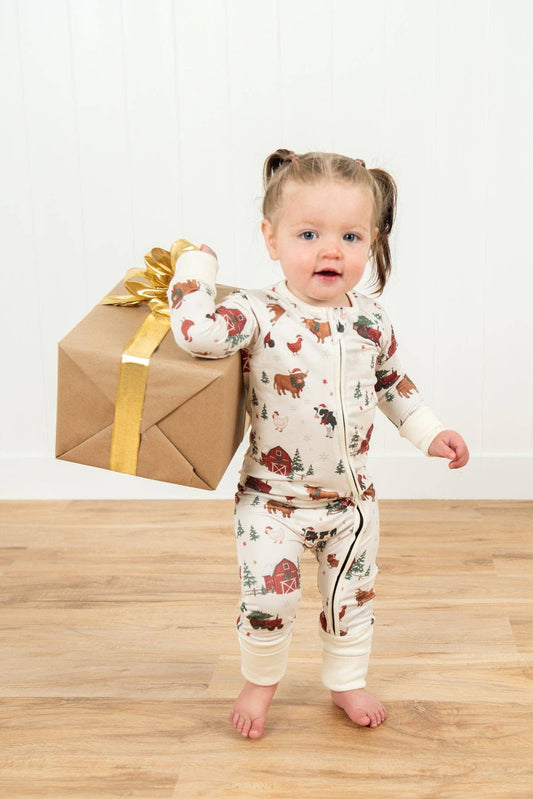 Christmas Barns & Animals Baby Zippy