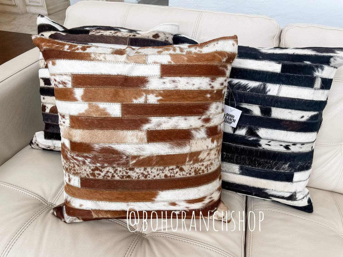 Western Cowhide Pillow Cover