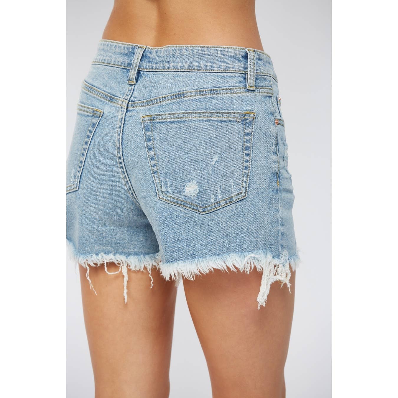 HIGH RISE SHORTS: COOL BLUE