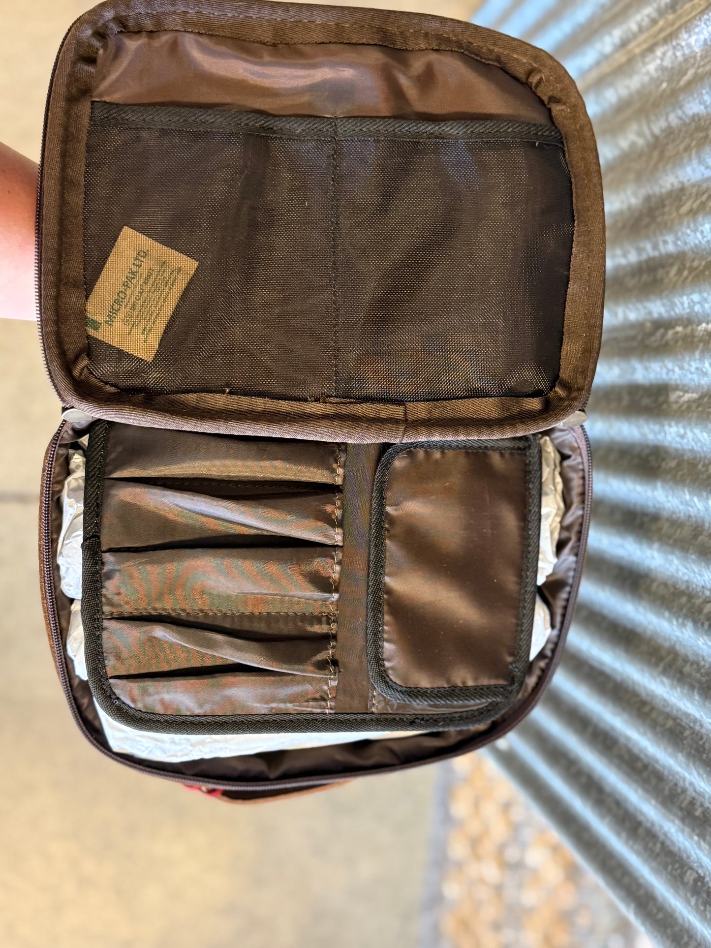 Cowhide Yukon Makeup Organizer