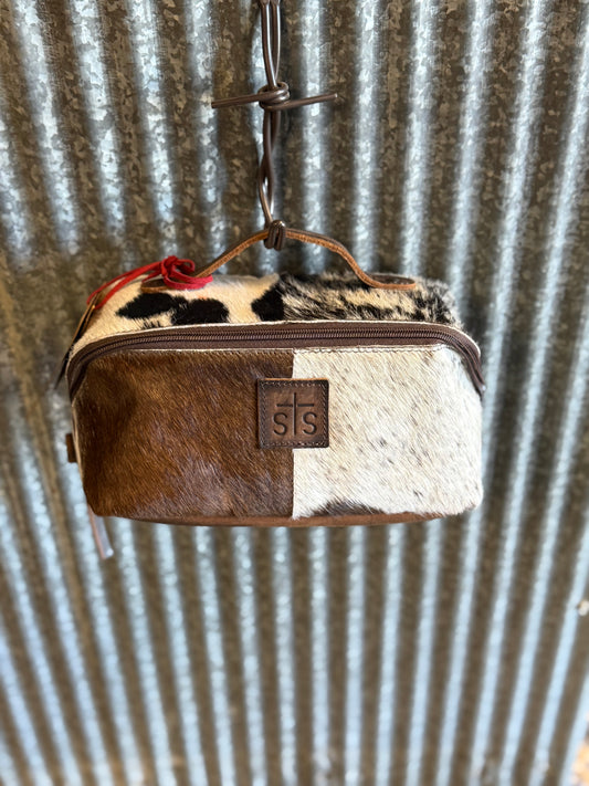Cowhide Elise Makeup Bag
