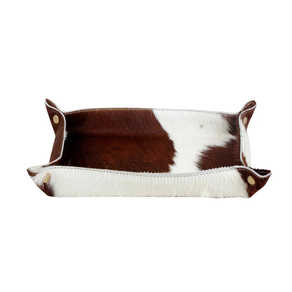 Cowhide Tray - Brown