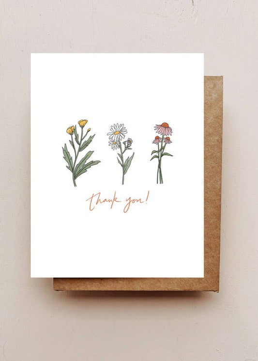 Wildflower Thank You Card