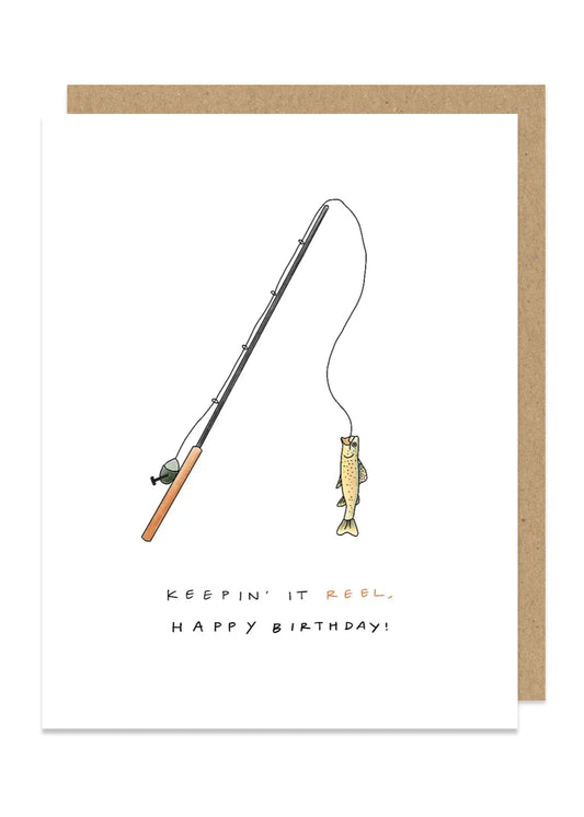 Keepin' It Reel Fishing Birthday Card