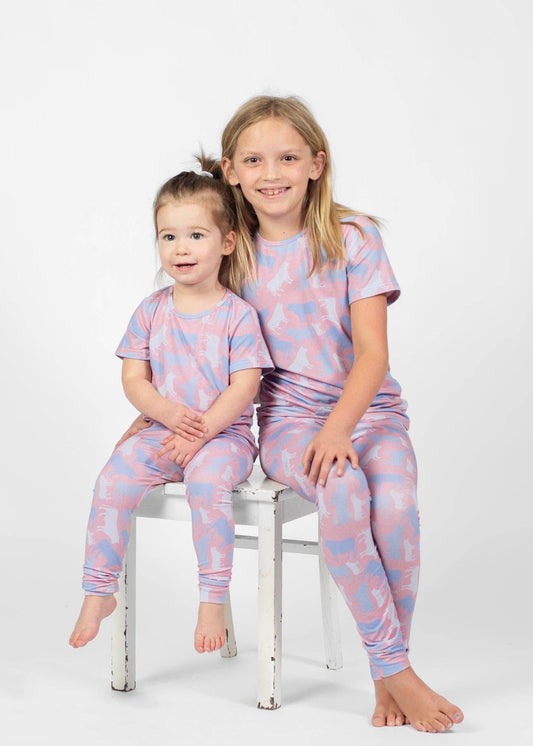 Rosy Cow Camo™ Toddler/Youth Bamboo Pajama Set
