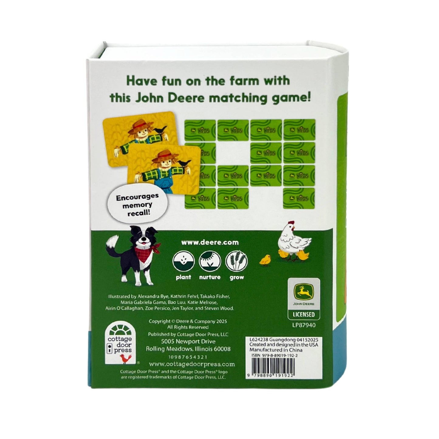 John Deere Kids Memory Match Card Game