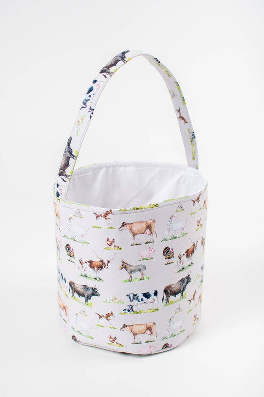 Watercolor Animals Easter Basket