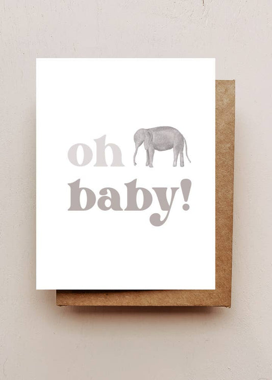 Oh Baby Elephant Card