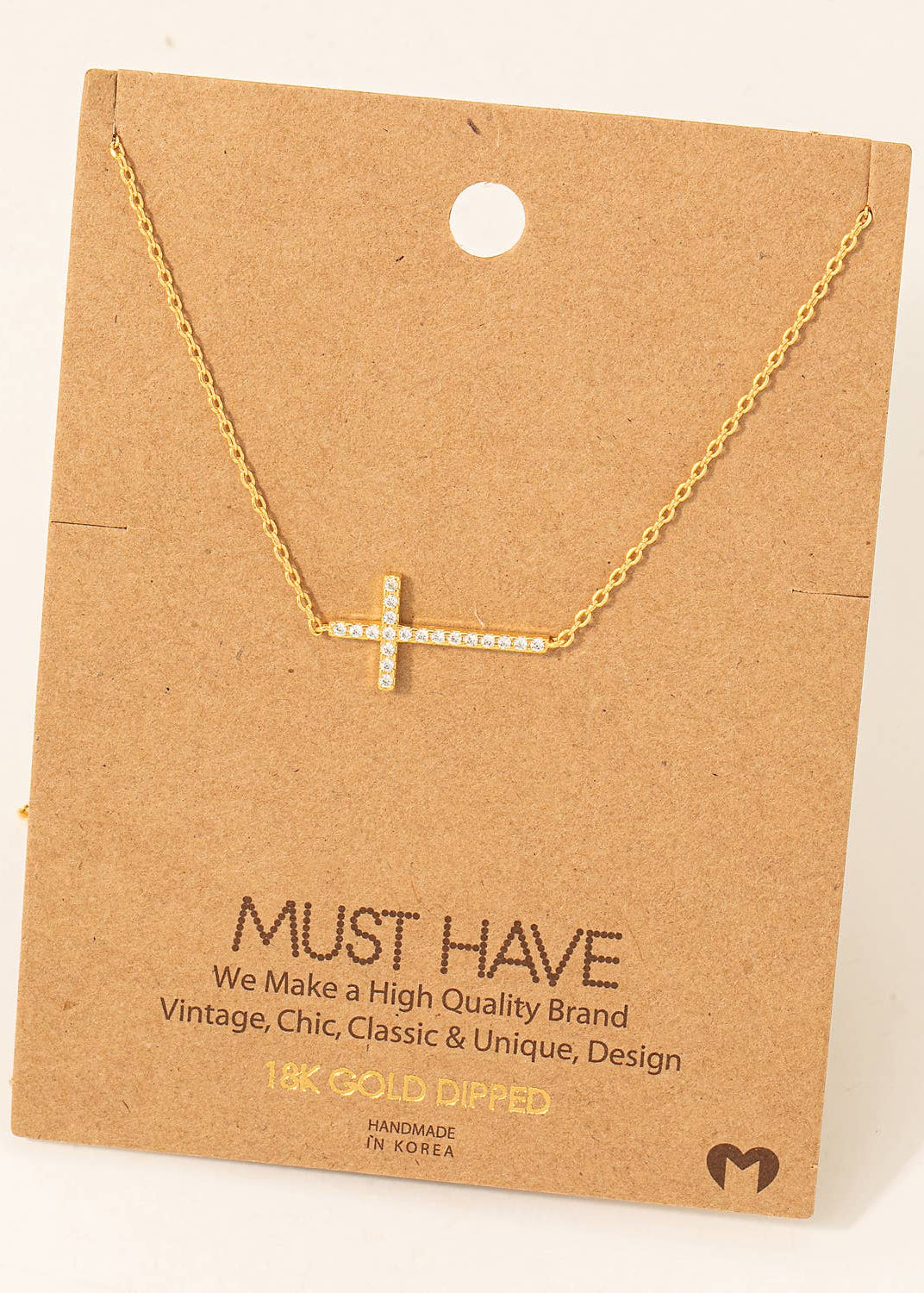 Cross Jewel Pendant Necklace