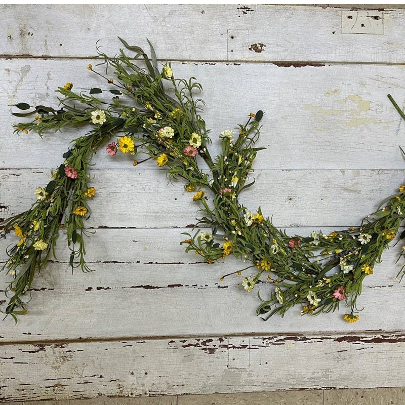 Mixed Spring Flower Garland, 64 inch