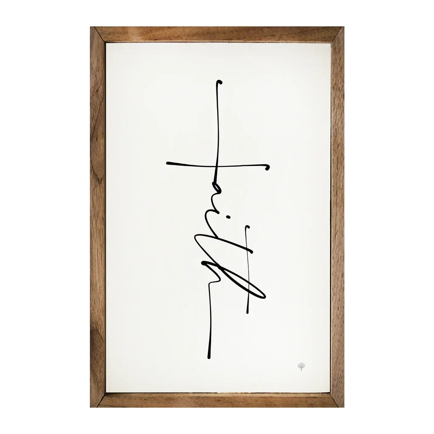 Faith Cross White: 10 x 16 x 1.5