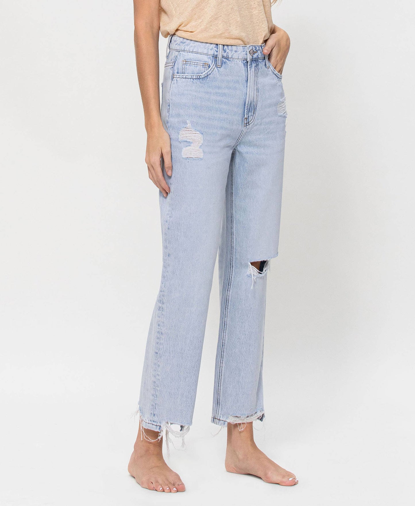 HIGH RISE VINTAGE CROP BOYFRIEND JEANS