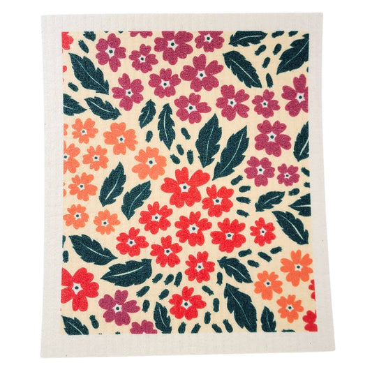 Flower Patterned Swedish Dishcloths
