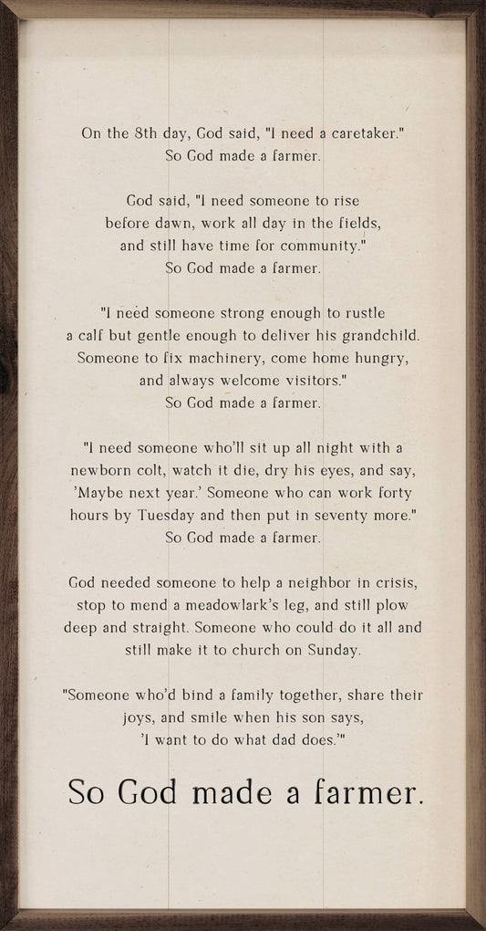 So God Made A Farmer Speech White