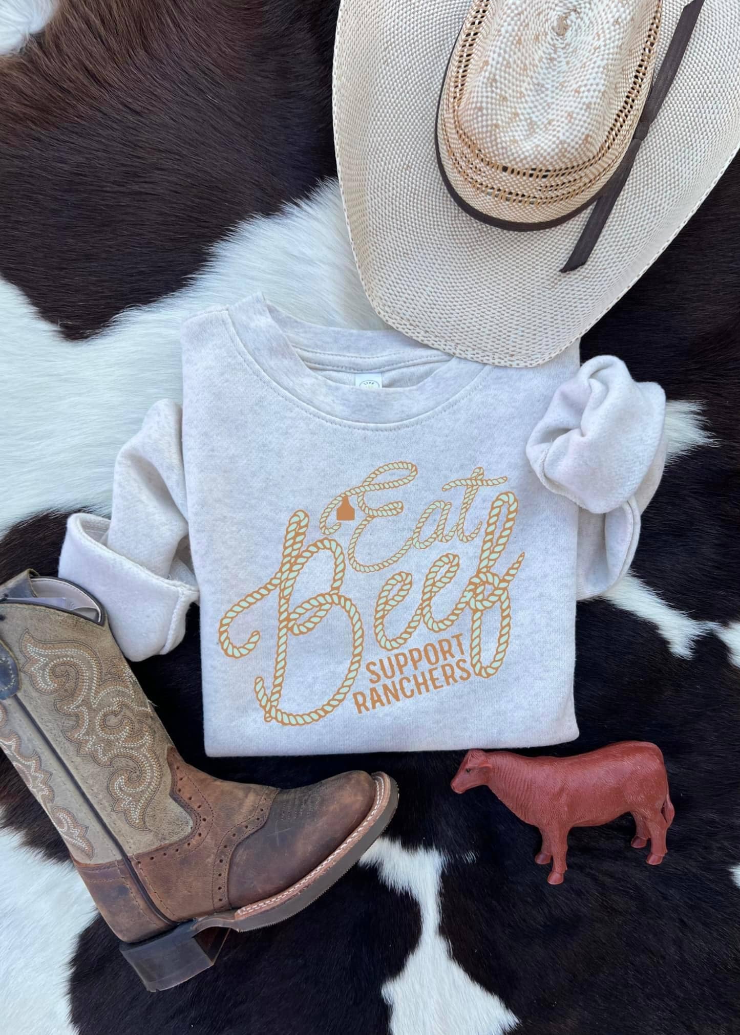 Eat beef Sweatshirt: Heather natural