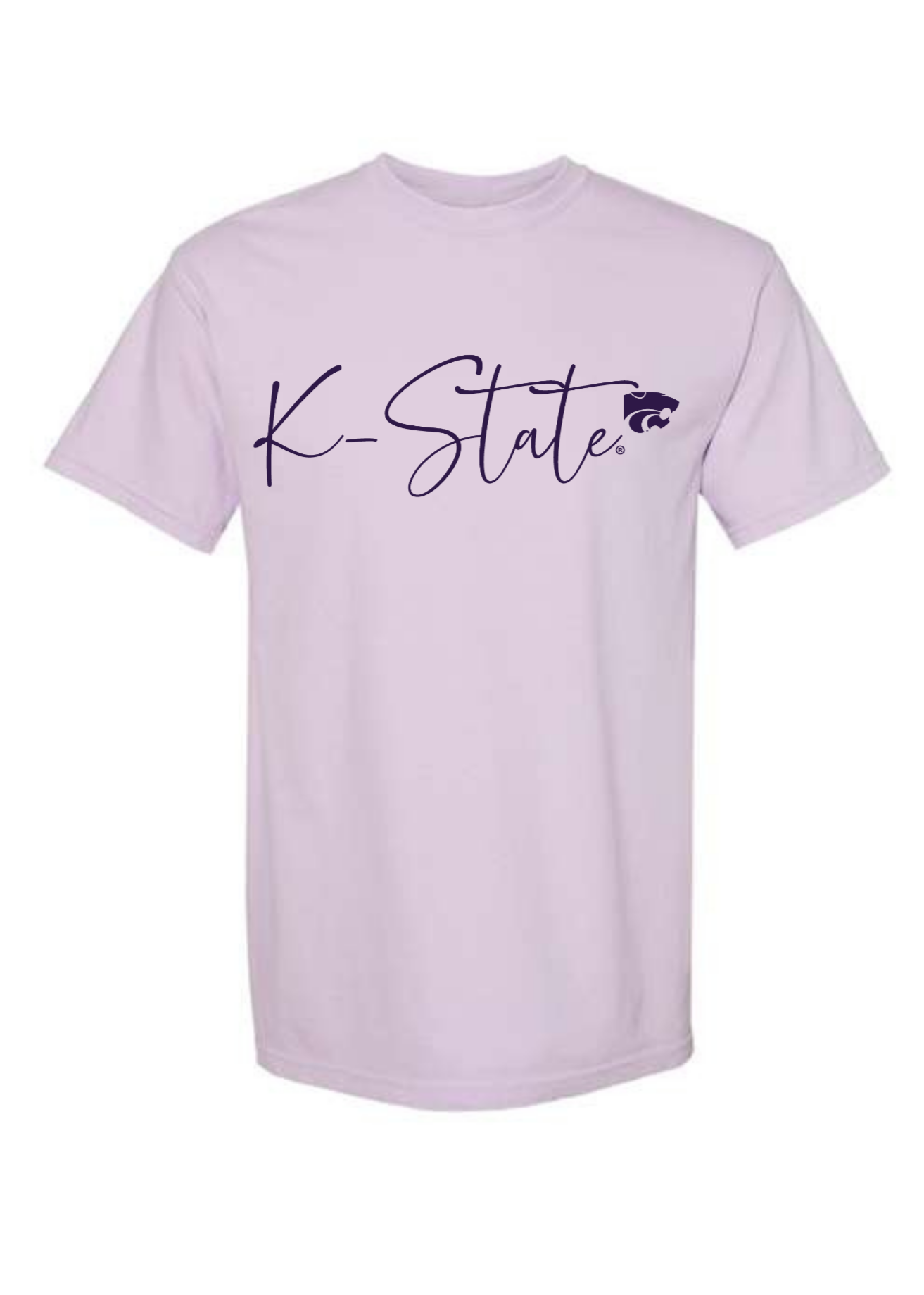 Purple K-State Casual Script Tee