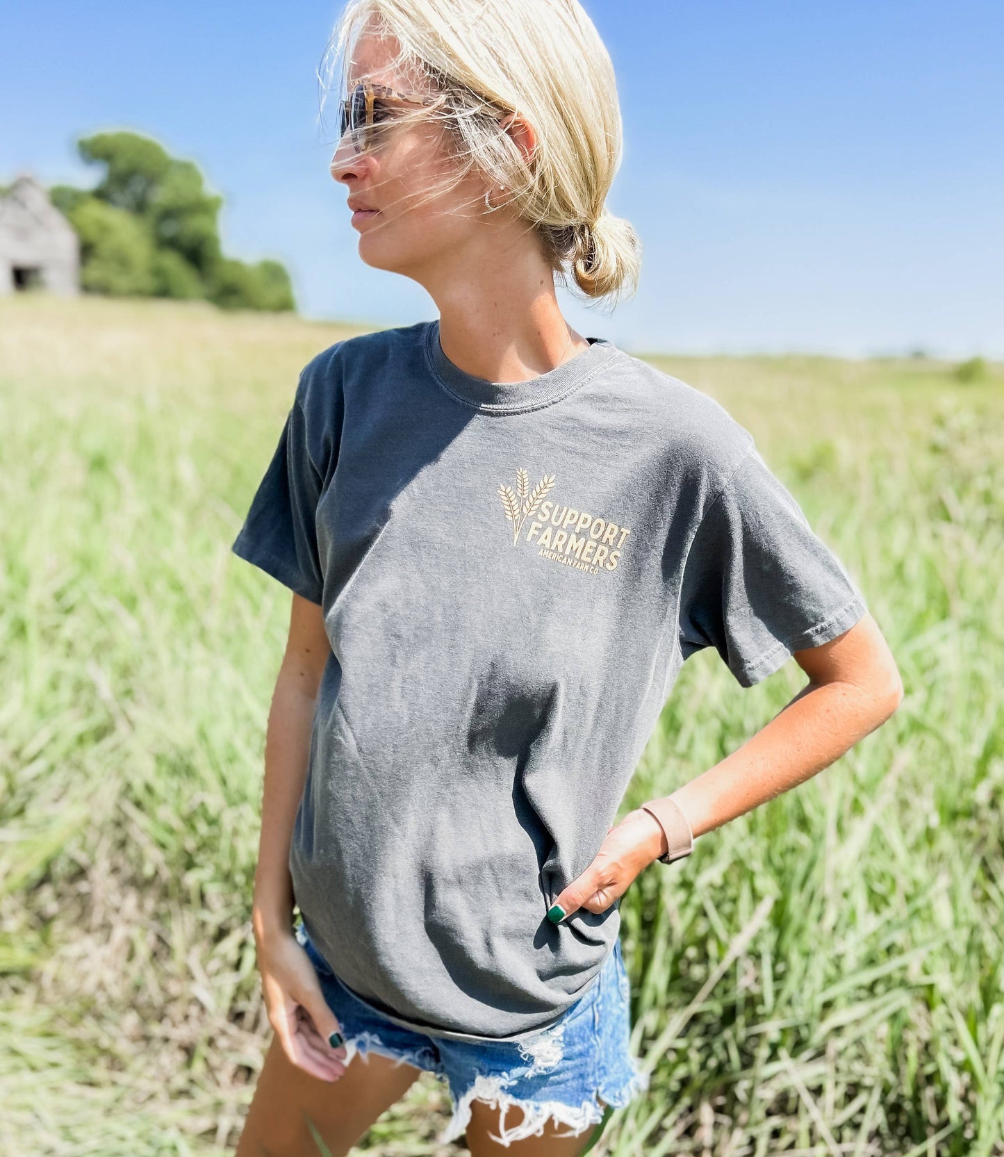 Western ‘Support Farmers’ Wheat Graphic Tee