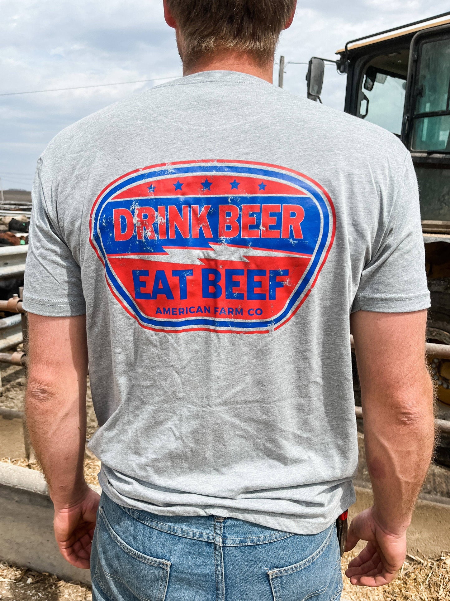 Western Graphic Drink Beer, Eat Beef' Tee