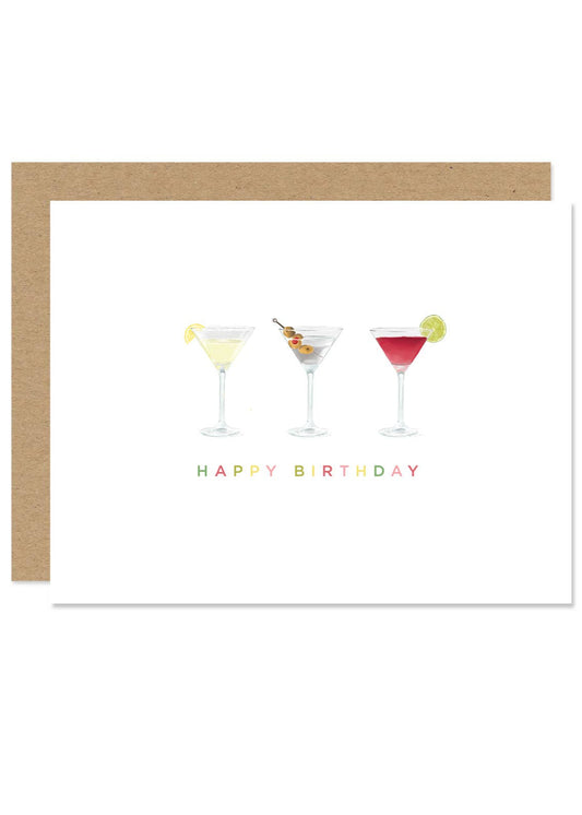 Martini Birthday Card
